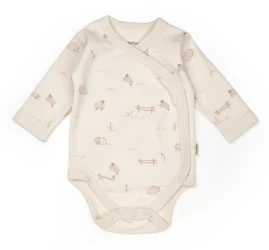 Body cu mânecă lungă BabyCosy Cream & Ecru, 2 buc. (3-6L) cumpăra în Chișinau. Foto 3