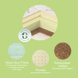 Матрас детский Plitex Aloe Vera Oval 1250х750х100мм купить в Кишиневе. Фото 4