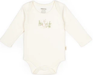 Боди с длинным рукавом BabyCosy Rabbit 2 Ecru & Soft Green, 2 шт. (6-9М) купить в Кишиневе. Фото 4