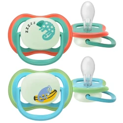 Suzeta ortodontică din silicon Philips Avent Ultra Air Nighttime Sleep (6-18 luni), 2 buc. cumpăra în Chișinau. Foto 1