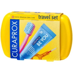 Set pasta de dinti Curaprox Be You + Periuta de dinti Travel + Periuta interdentara, 2 buc. Yellow (6 ani +) cumpăra în Chișinau. Foto 2