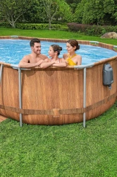 Бассейн для детей Bestway Power Steel Oval + фильтрующий насос 9463 л/ч, 20241 литров купить в Кишиневе. Фото 5