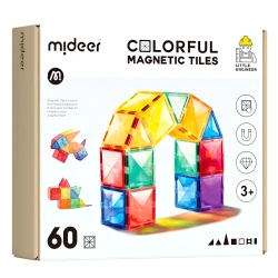 Конструктор магнитный Mideer Colorful Magnetic Tiles, 60 элементов купить в Кишиневе. Фото 1