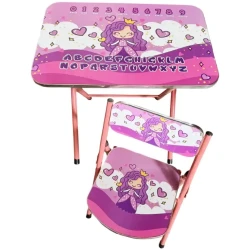 Детский столик со стулом Riki Princess Розовый купить в Кишиневе. Фото 1
