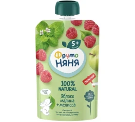 Piure ФрутоНяня măr-zmeură-melisă (5+ luni), 90 g cumpăra în Chișinau. Foto 1