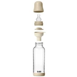 Бутылочка для кормления из стекла Bibs Glow Silicone Vanilla, 240 мл купить в Кишиневе. Фото 2