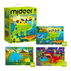 Puzzle Mideer Level Up! Lumea Dinozaurilor, 3 în 1, nivelul 4, 180 elemente cumpăra în Chișinau. Foto 2