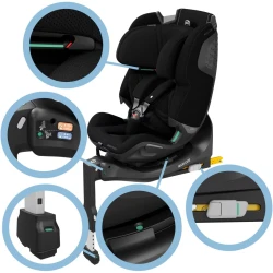 Scaun auto 40-150 cm (i-Size) Isofix Maxi-Cosi Emerald 360 Pro Autentic Black, rotativ 360° cumpăra în Chișinau. Foto 10