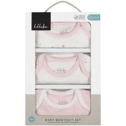Боди с коротким рукавом KikkaBoo Hedge Hugs White & Pink, 3 шт. (0-3М) купить в Кишиневе. Фото 5