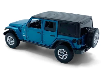 Миниатюрная модель внедорожника Tayumo Jeep Wrangler Sahara Unlimited Blue купить в Кишиневе. Фото 2