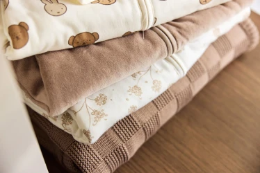 Пледик Jollein Box Knit GOTS Warm Sand/Velvet, 100x150 см купить в Кишиневе. Фото 8