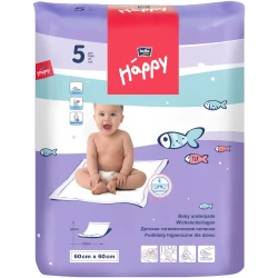 Пеленки одноразовые Bella Baby Happy (60x60 см), 5 шт купить в Кишиневе. Фото 1