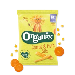 Bețișoare Organix Carrot & Herb Stix (10 luni+), 15 g cumpăra în Chișinau. Foto 1