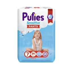 Scutece-chiloței Pufies Sensitive 7 (17+ kg), 34 buc. cumpăra în Chișinau. Foto 1