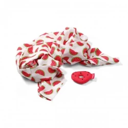 Пелёнка из бамбуковых волокон BabyOno Watermelon + игрушка (120x120 cm), 1 шт. купить в Кишиневе. Фото 3