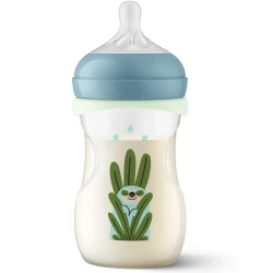 Бутылочка для кормления из полипропилена Philips Avent Natural Response Nighttime + соска Ultra Soft, 260 мл купить в Кишиневе. Фото 4