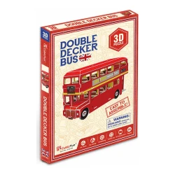 Puzzle 3D CubicFun Autobuz englezesc cu etaj (Double Decker Bus), 66 elemente cumpăra în Chișinau. Foto 5