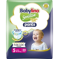 Scutece-chilotei Babylino Sensitive Cotton Soft Junior 5 (10-16 kg), 20 buc. cumpăra în Chișinau. Foto 1