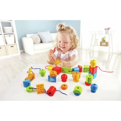 Развивающая игрушка Hape Rainbow Lacing Shapes купить в Кишиневе. Фото 3