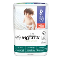 Scutece-chiloței eco hipoalergice Moltex Nature XL 6 (14+ kg), 18 buc. cumpăra în Chișinau. Foto 1