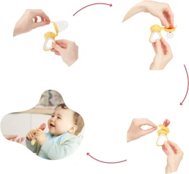 Ниблер из силикона Badabulle Yellow купить в Кишиневе. Фото 4