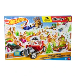 Calendar de Advent Hot Wheels 2025 JCB47, 10 mașinuțe la scara 1:64 și accesorii de iarnă cumpăra în Chișinau. Foto 1