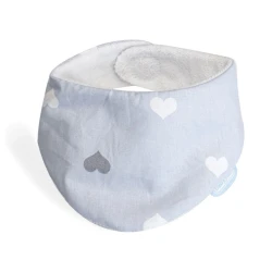 Хлопковый слюнявчик BabyJem Hearts Blue купить в Кишиневе. Фото 2