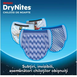 Подгузники-трусики Huggies DryNites Boy (49-60 кг), 9 шт. купить в Кишиневе. Фото 6