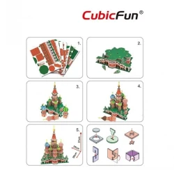 Puzzle 3D Cubic Fun St. Basil's Cathedral LED, 224 elemente cumpăra în Chișinau. Foto 7