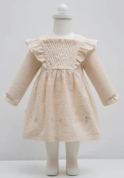 Rochiță cu mânecă lungă Caramell Happy Spring Beige (6-9L) cumpăra în Chișinau. Foto 1