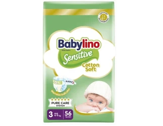 Scutece Babylino Sensitive №3 (4-9kg), 56 buc. cumpăra în Chișinau. Foto 1