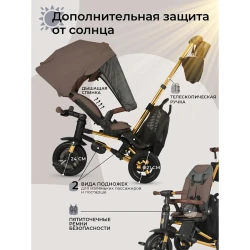 Tricicleta pentru copii QPlay Nova Deluxe Brown cumpăra în Chișinau. Foto 7