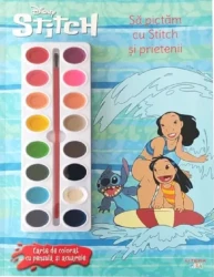 Раскраска Disney Стич. Рисуем красками со Стичем и его друзьями с кисточкой и акварельными красками купить в Кишиневе. Фото 1