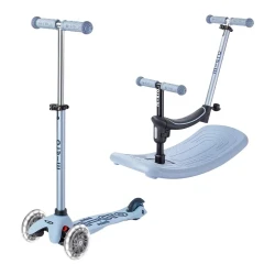 Trotinetă 6 în 1 Micro Mini Rock&Go Deluxe LED Ocean Slate cumpăra în Chișinau. Foto 1