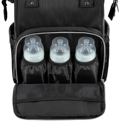 Geanta pentru mame KikkaBoo Siena Black and Silver cumpăra în Chișinau. Foto 10