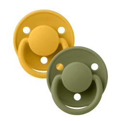 Пустышка круглая из силикона Bibs De Lux Honey Bee & Olive (0-36 мес.), 2 шт. купить в Кишиневе. Фото 1