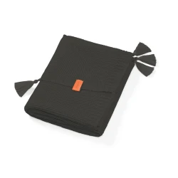 Păturica cu franjuri Babyono Natural Bamboo Black, 75 x 100 cm cumpăra în Chișinau