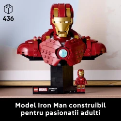 Set construcție Lego Marvel Iron Man Mk4 Bust, 436 elemente cumpăra în Chișinau. Foto 4