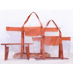 Set 3 genti transparente pentru maternitate EcoNova BabyPack Orange cumpăra în Chișinau. Foto 1