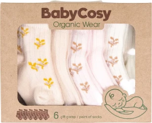 Ciorapei BabyCosy Ivory & Beige, 6 buc. (12-24L) cumpăra în Chișinau. Foto 1
