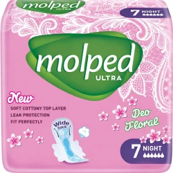 Absorbante Molped Ultra Night Deo Floral, 7 buc. cumpăra în Chișinau. Foto 1