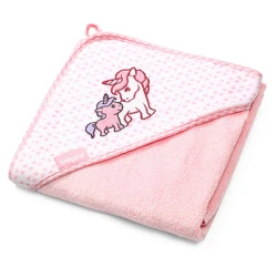 Банное полотенце BabyOno Unicorn Pink, 100x100 см купить в Кишиневе. Фото 1
