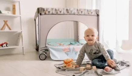 Кроватка манеж Lionelo Lene Blue Navy купить в Кишиневе. Фото 5