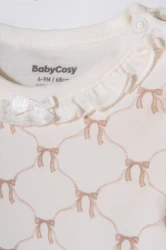 Боди с длинным рукавом BabyCosy Girl Ecru & Ivory, 2 шт. (6-9М) купить в Кишиневе. Фото 8