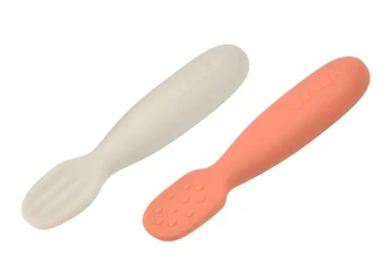 Set lingurițe Beaba Terracotta & Velvet Grey, 2 buc. cumpăra în Chișinau. Foto 1