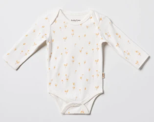 Body cu mânecă lungă BabyCosy Ivory & Orange, 2 buc. (1-3L) cumpăra în Chișinau. Foto 4