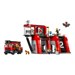 Set construcție Lego City Stație și camion de pompieri 60414, 843 elemente cumpăra în Chișinau. Foto 1