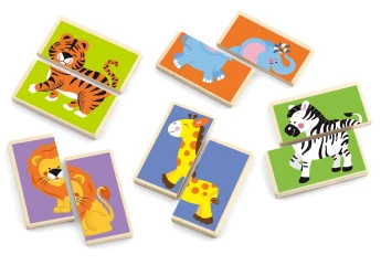 Развивающая игрушка Viga Matching Puzzle Wild Animals купить в Кишиневе. Фото 2