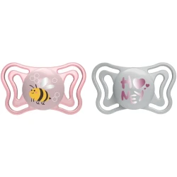 Пустышка ортодонтическая из силикона Chicco PhysioForma Light Ape-Honey (2-6 мес), 2 шт. купить в Кишиневе. Фото 1
