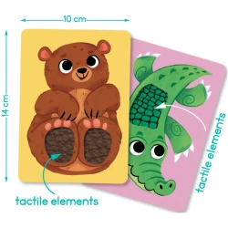 Развивающие карточки Dodo My Tactile Cards Montessori Малыши животных купить в Кишиневе. Фото 5